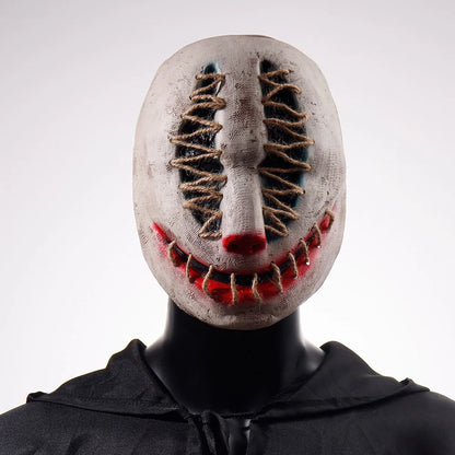 Halloween Joker Mask Costume Scary Killer Clown Half Face Latex Helmet Costume Props - View 3