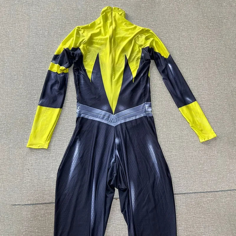 Men's Superhero Yellow Lantern Bodysuit Zentai Jumpsuit W Costume - alternate view 4