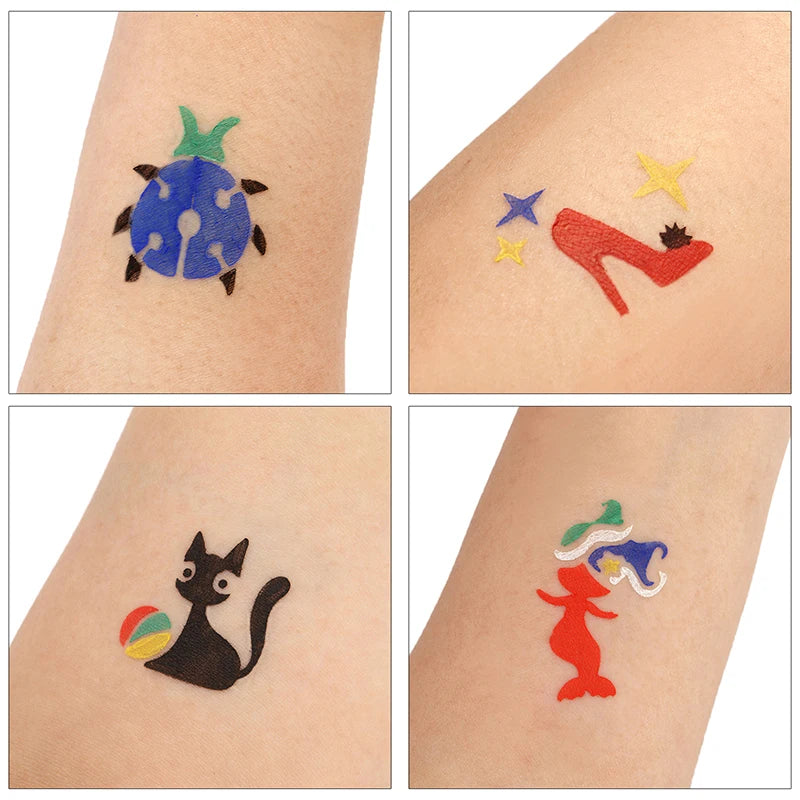 Halloween Face Kids Tattoos Templates Painted Stencils Glitter - Halloween Makeup - product image 5