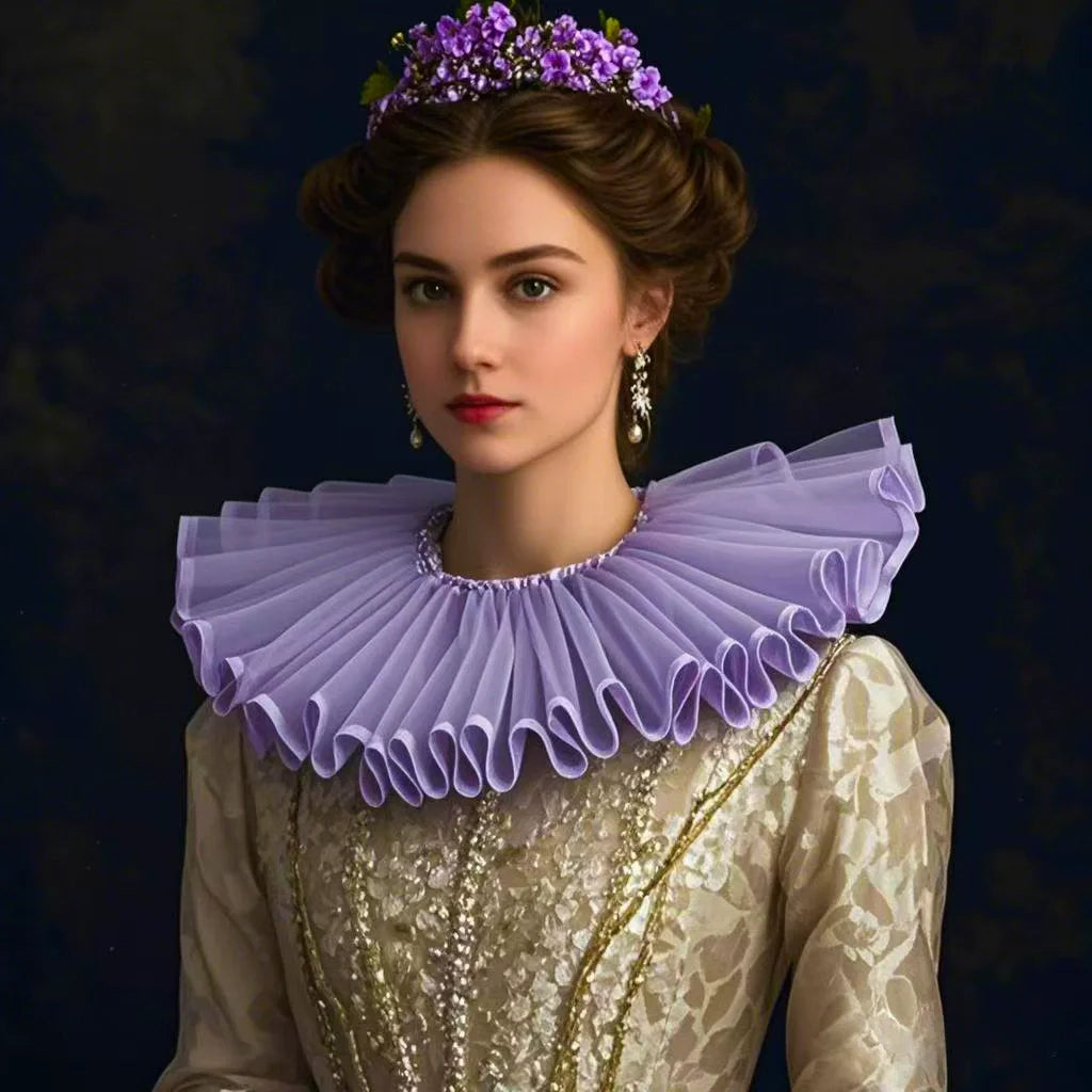 Clown Costume Collar Vintage Victorian Renaissance Neck Ruffle Choker - product image 3