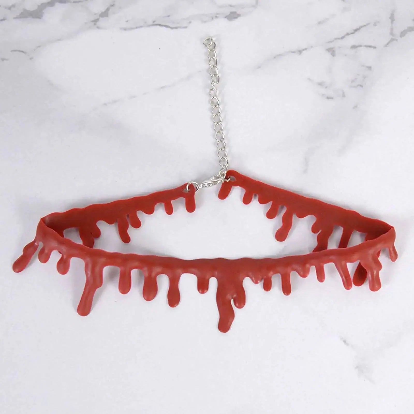Halloween Dripping Blood Necklace Horror Vampire Bloody Choker ForHalloween