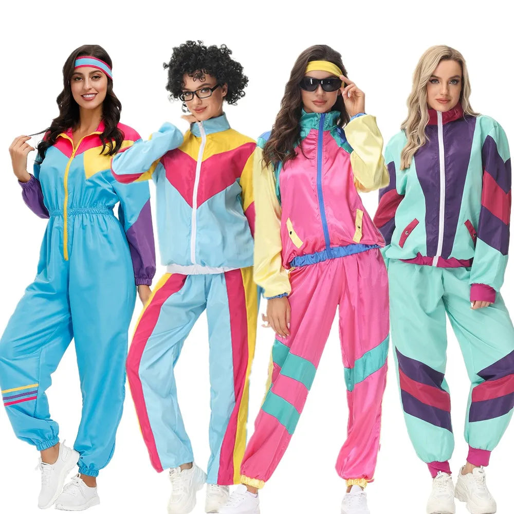 Women's Hippie Cosplay Costumes Carnival Halloween Party Retro 70s 80s Rock Disco Hippies Sports Suit - product image 1