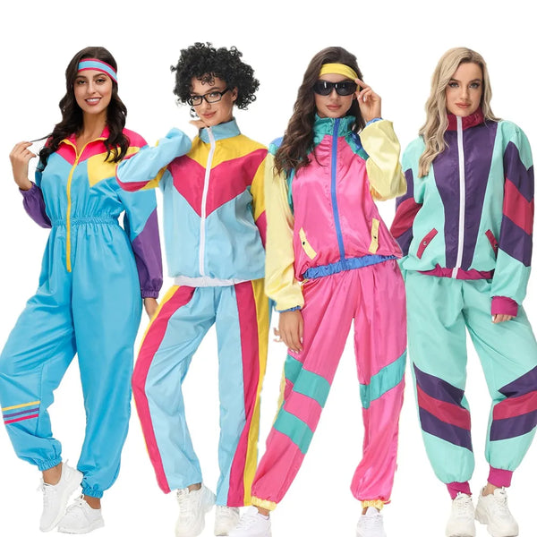 Women's Hippie Cosplay Costumes Carnival Halloween Party Retro 70s 80s Rock Disco Hippies Sports Suit - product image 1