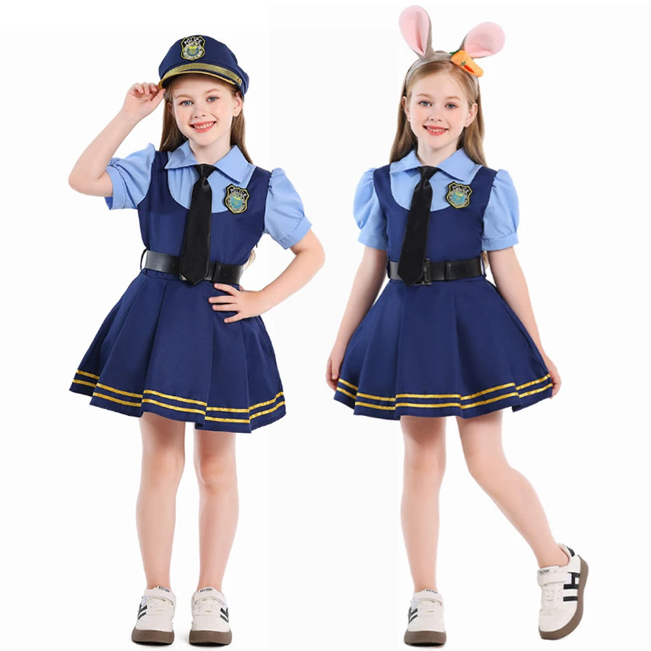 Girls Judy Rabbit Halloween Costume Set