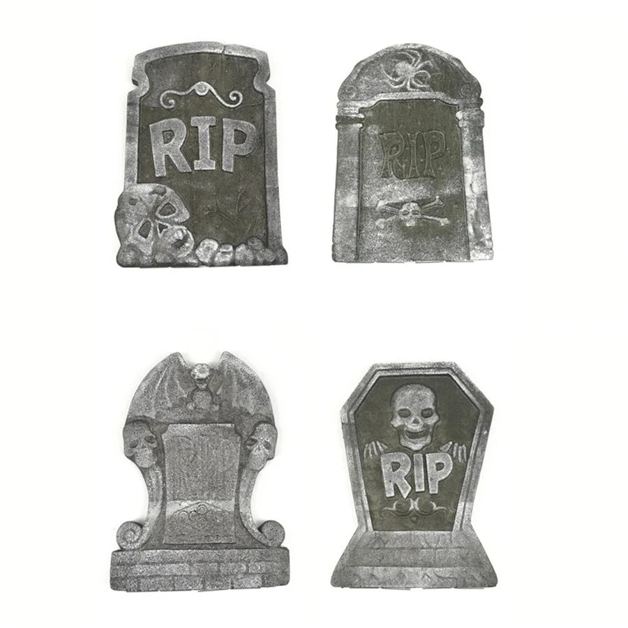 4pcs Halloween Foam RIP Graveyard Tombstone Decor Skeleton Tomb Haunted House Party Prank Prop Yard Outdoor - product image 7