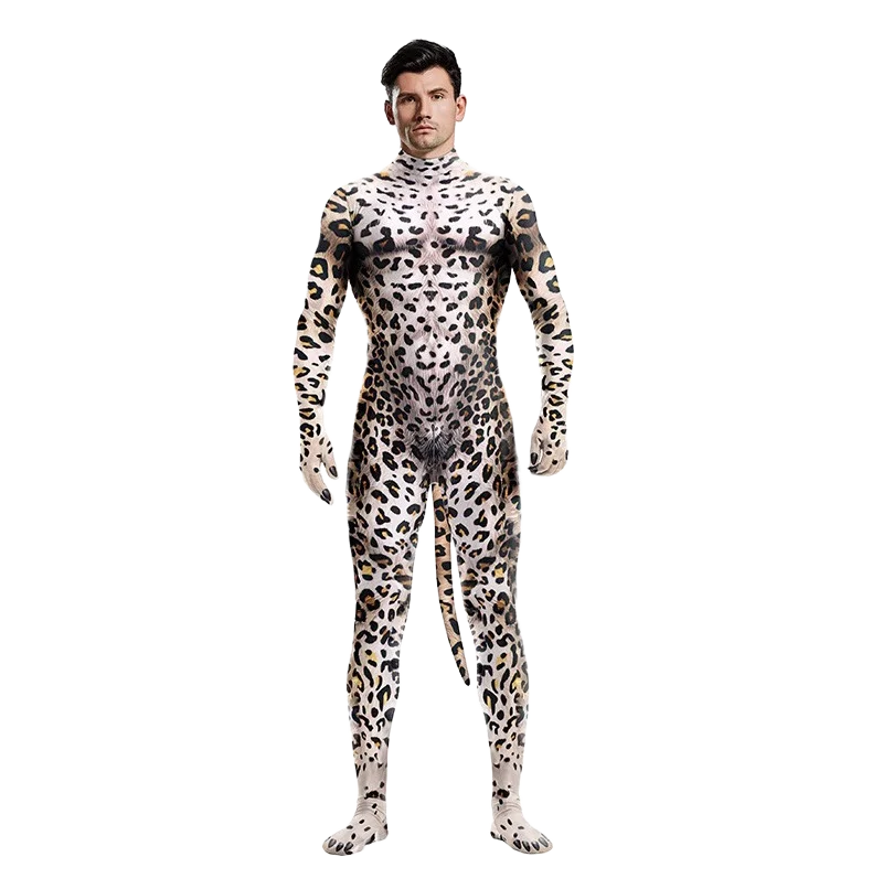 Halloween Costume Adult Men's Wild Animal Costume Full Cover 3D Print Beast Petsuit - 14 / XXXL