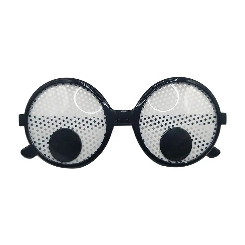 Funny Rolling Eyeball Glasses – Black Halloween Costume Accessory