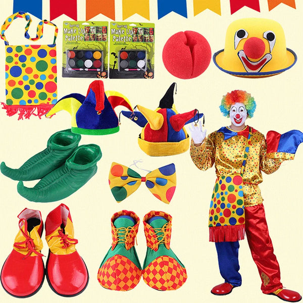 Clown Hat Clown Bow Tie Backpack Clown Oil Color Glasses Clown Wig Clown Mask Clown Shoes - glasses