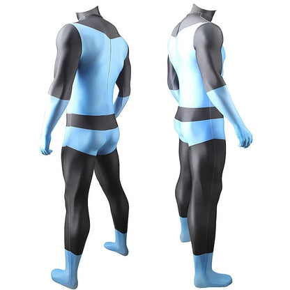 Blue Mr. Incredible Cosplay Costume Long Sleeve Jumpsuit Anime Characters Halloween Carnival Party Costume for Adult