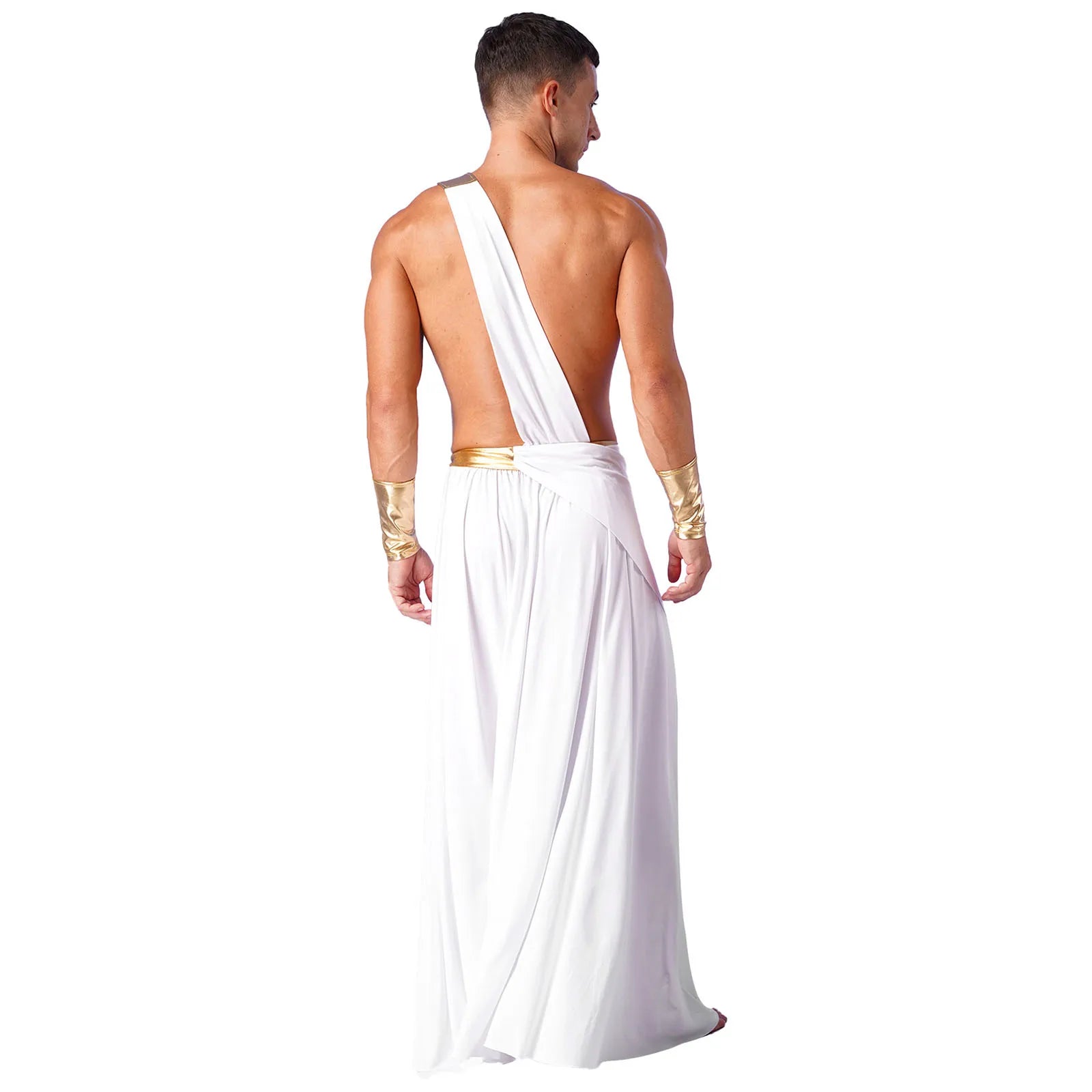 Mens Ancient Greece God Roman Prince Emperor Cosplay Costumes Halloween Greek Robe Warrior Gladiator Toga - product image 4