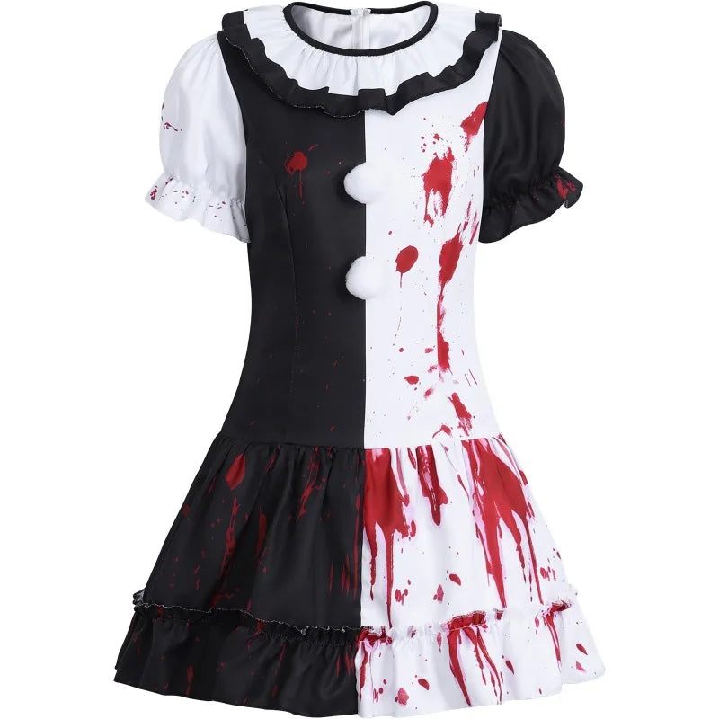 Women's Bloody Clown Halloween Costume Dress