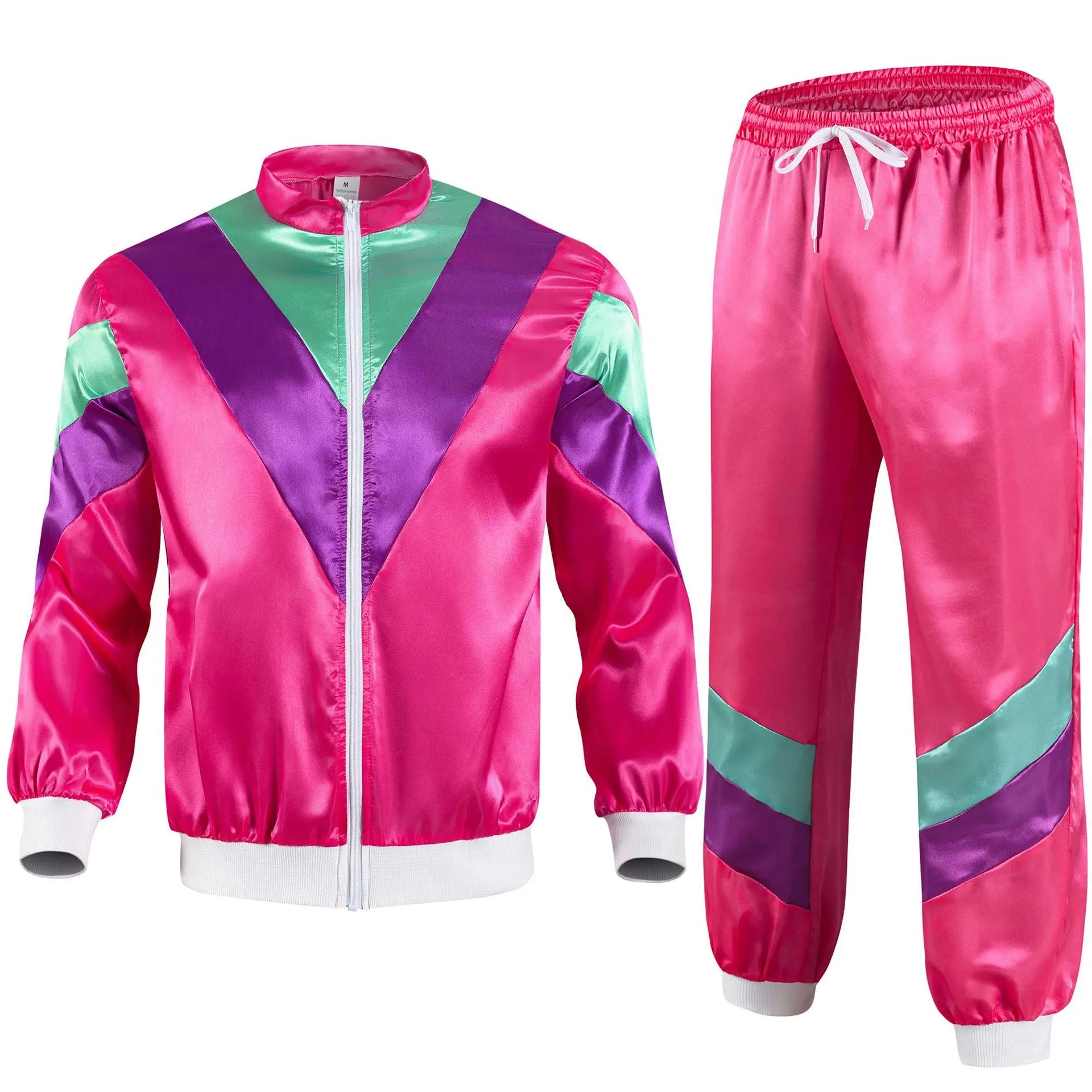 Men's 80s Costume Womens 90s Suit Party Accessories Disco Jacket Trousers Outfit Women Men Costume Tracksuit - product image 7