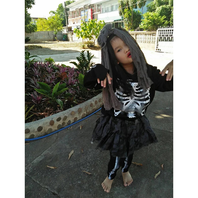 Eraspooky Halloween Costume For Girl Scary Skeleton Zombie Girls Ghost Bride - product image 5