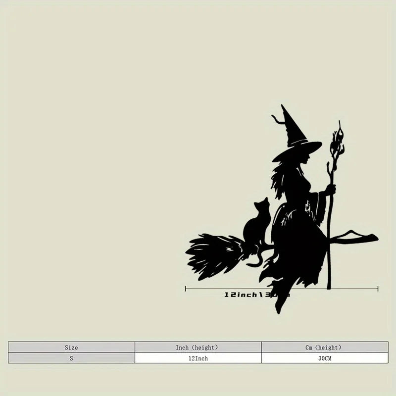 2D Flat Halloween Witch Wall Decor, Festive Party Home Accent - product image 3