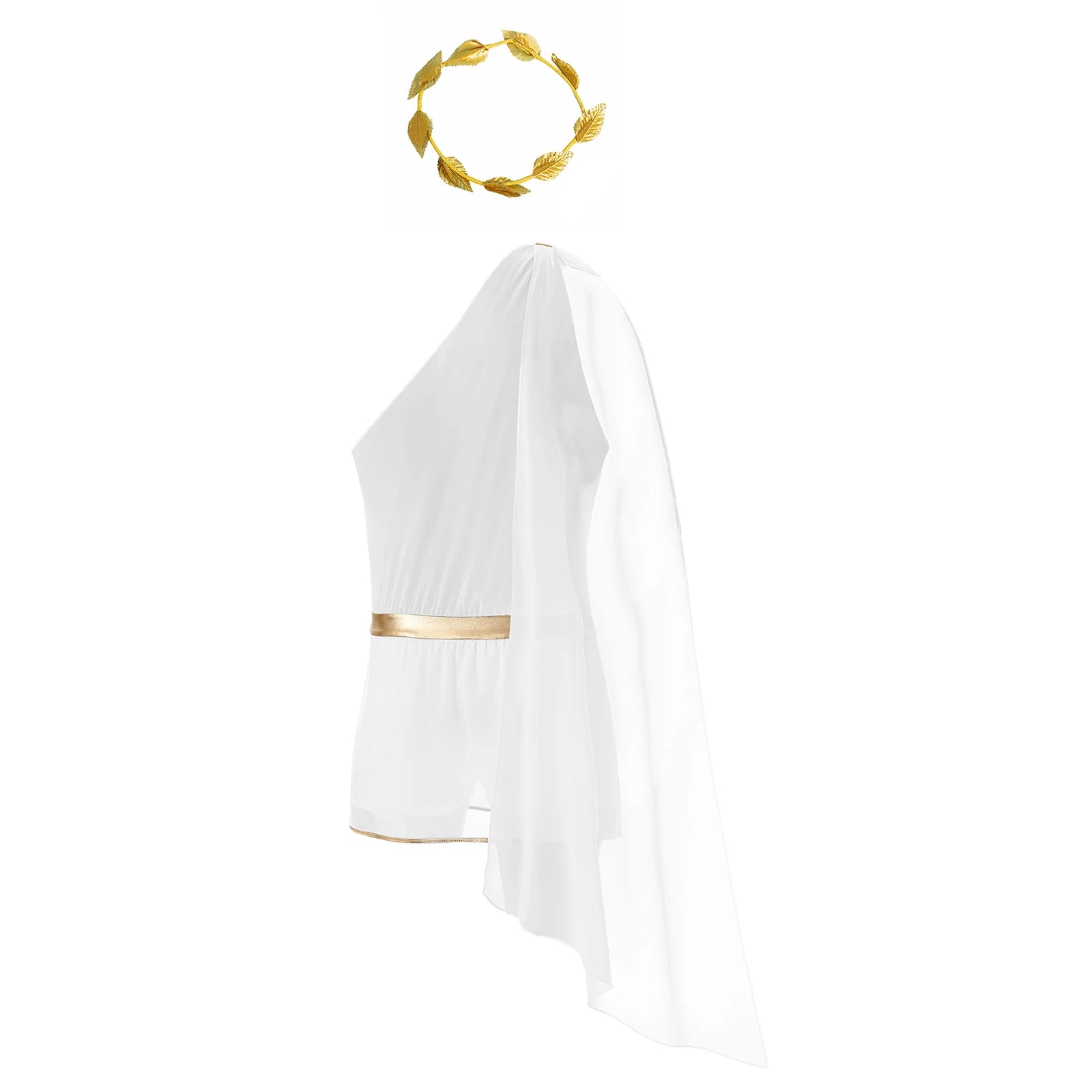 Men's Greek God One Shoulder Skirted Bodysuit Costume - alternate view 7