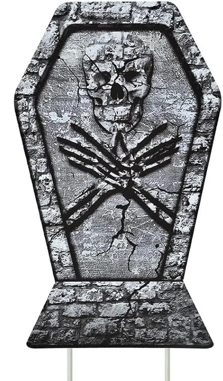 Halloween Tombstone Yard Sign Decorations with Stakes Skeleton Grim Reaper Pattern Halloween Party Decor Lawn - product image 9