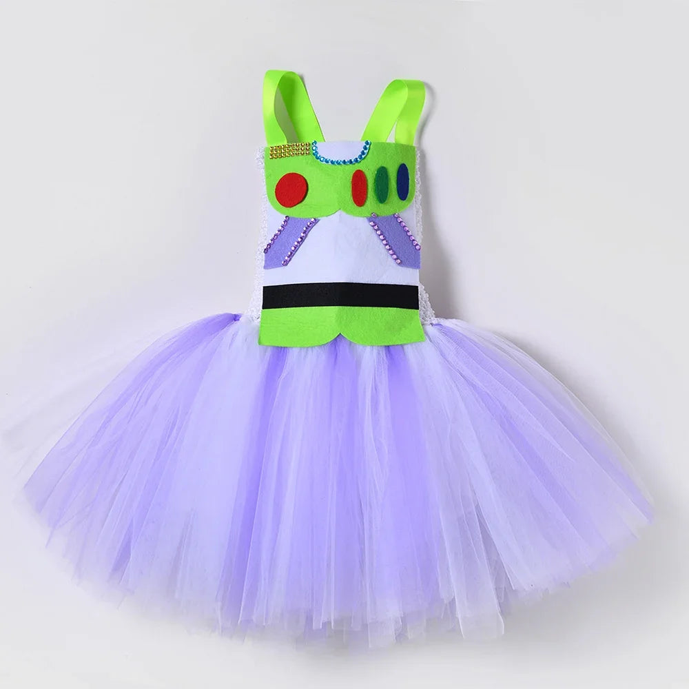 Toy Buzz Lightyear Girls Christmas Halloween Lined Tutu Dress Costume Baby  Birthday Outfit New Years Cartoon Toys Clothes