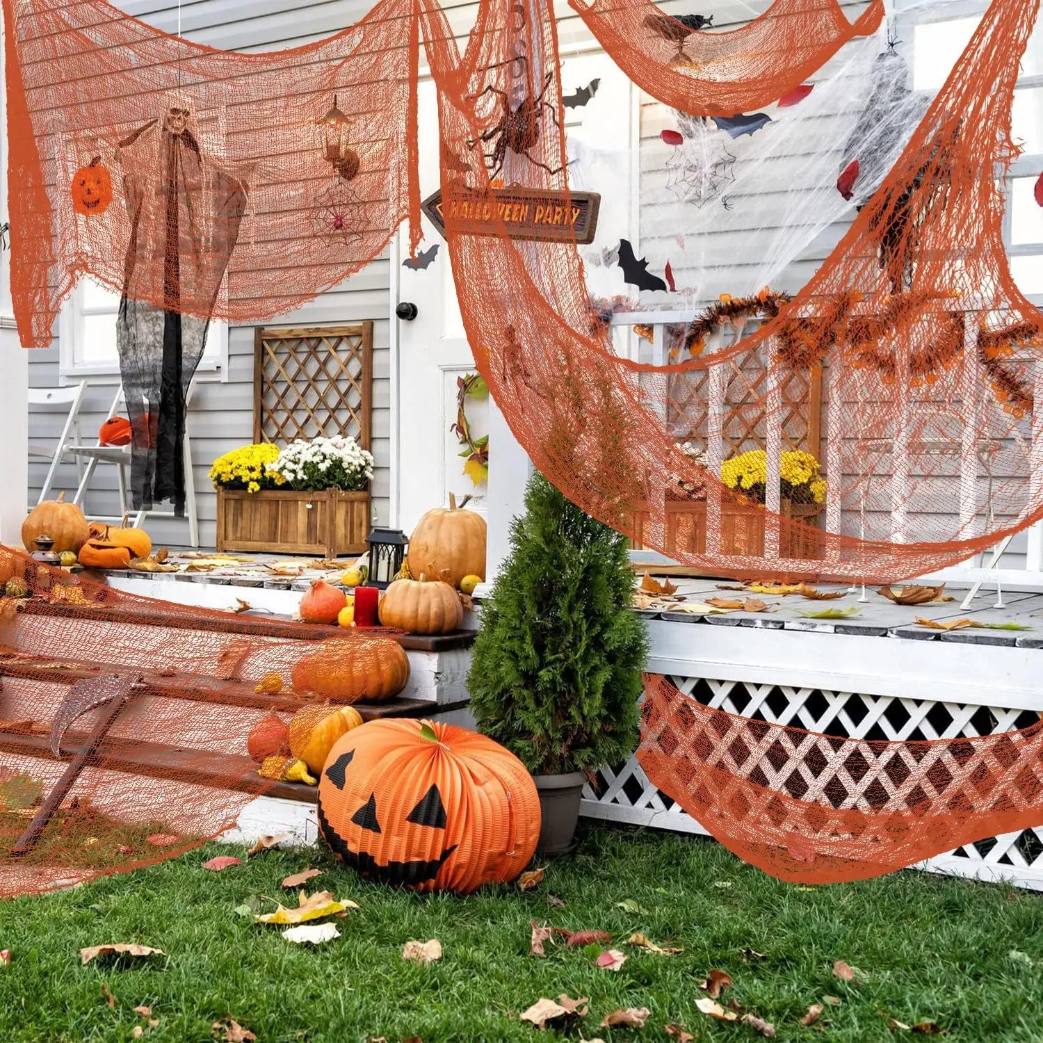 183x76cm Halloween Gauze Decoration Super Size Creepy Cloth Halloween - product image 5