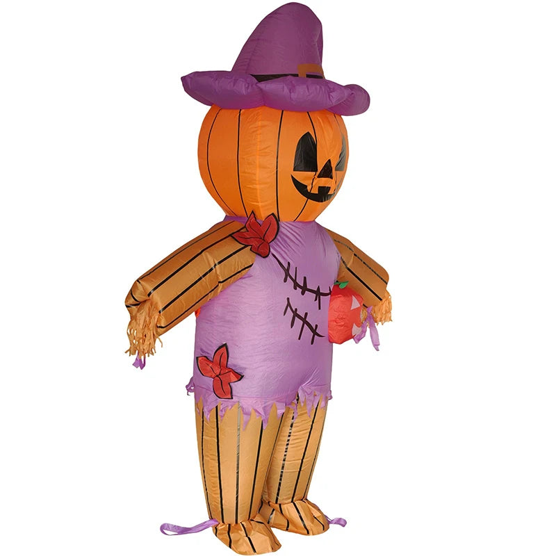 Pumpkin Scarecrow Inflatable Dress Is Funny Courtyard Style Decoration Props Cartoon