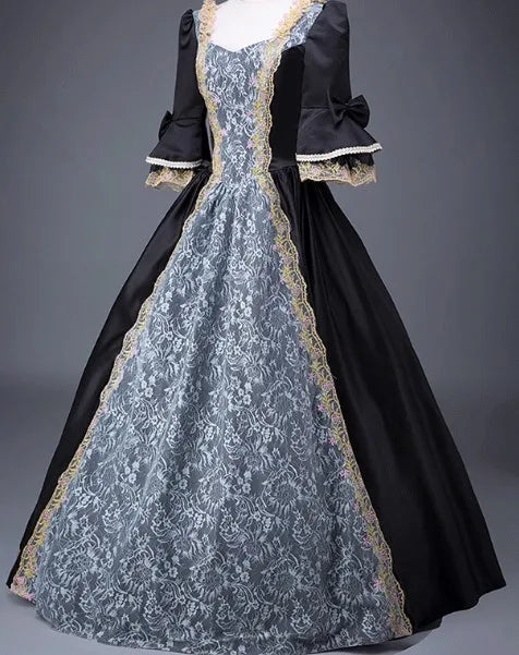 Halloween Costume for Adult Women's Palace Court Medieval Renaissance Retro Gothic - color 15 / S