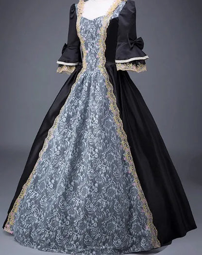 Halloween Costume for Adult Women's Palace Court Medieval Renaissance Retro Gothic - color 15 / S