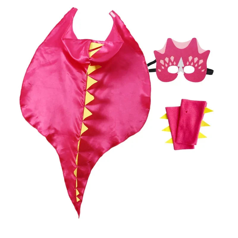 Boys Girls Dinosaur Cape Dragon Hooded Cloak for Kids Halloween Costume Christmas Fancy Cape Mask Cosplay - product image 5