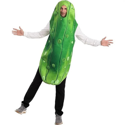 Men's Cucumber Fruit Clothing Sets Cucumber Green Top Costume