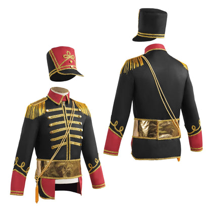 Medieval Royal Military Costume Uniform Coat Colonial Tuxedo Halloween Court Jacket Adult - Blue / S