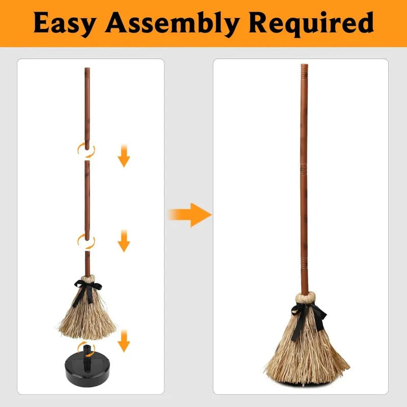 Halloween Floating Witch's Broom - haunted Dancing Broom Terror Atmosphere - product image 5