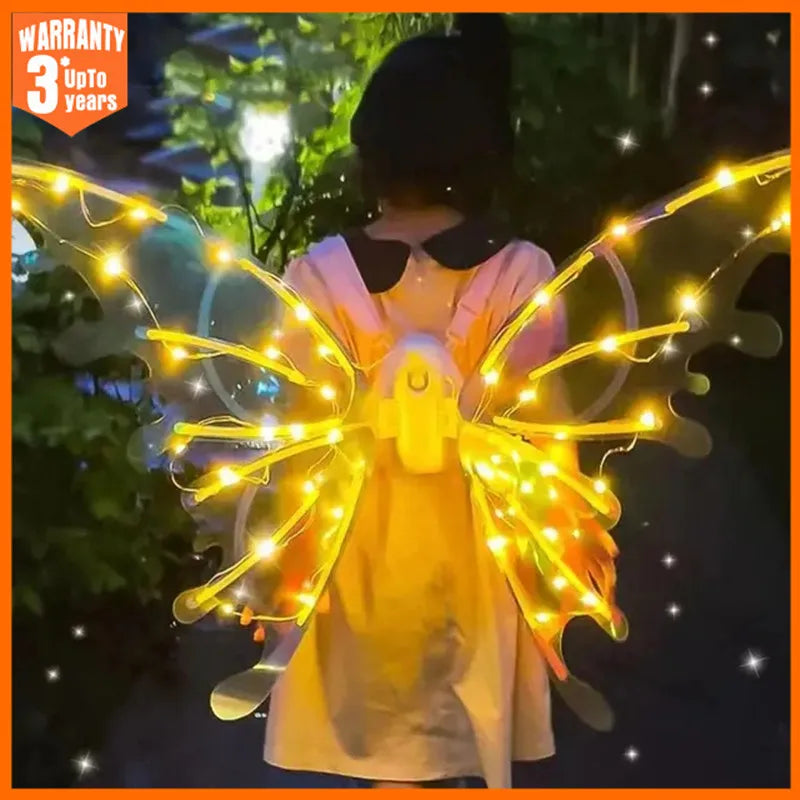 Halloween Children Electric Butterfly Wings Elf Wings Costume Magic Led bats - product image 1