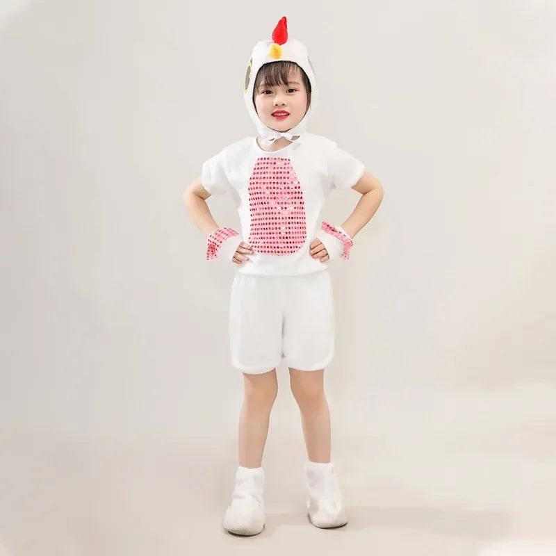 New Children Kids Adult Halloween Duck Chicken Chick Costume Skirt Tutu Yellow Bodysuit Outfit Dance - product image 10