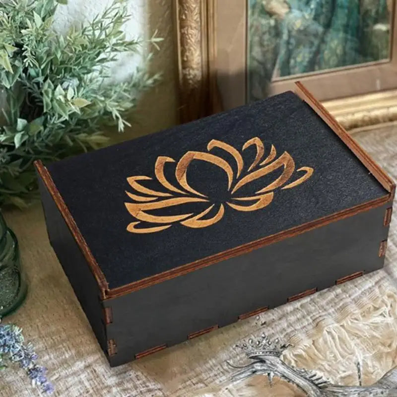 Vintage Wooden Tarot Card & Trinket Box