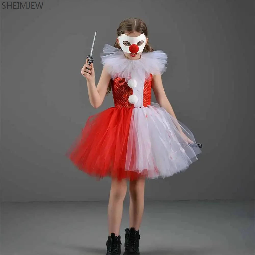 Halloween Horror Scary Clown Costume Chicas Fantasy Clown Ballet Tutu - product image 2