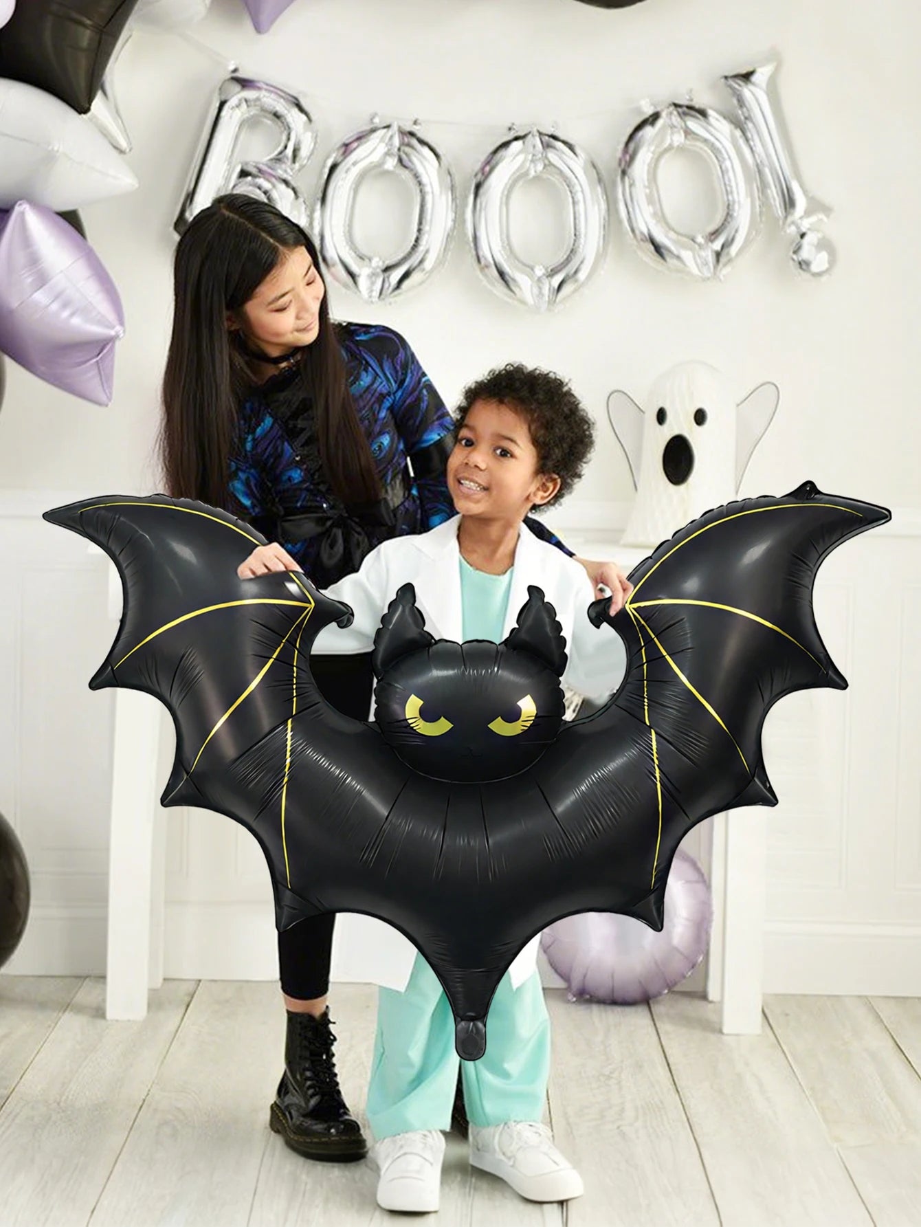 Halloween large scary bat balloon Halloween party birthday decoration bat theme can be hung bat decoration - product image 4