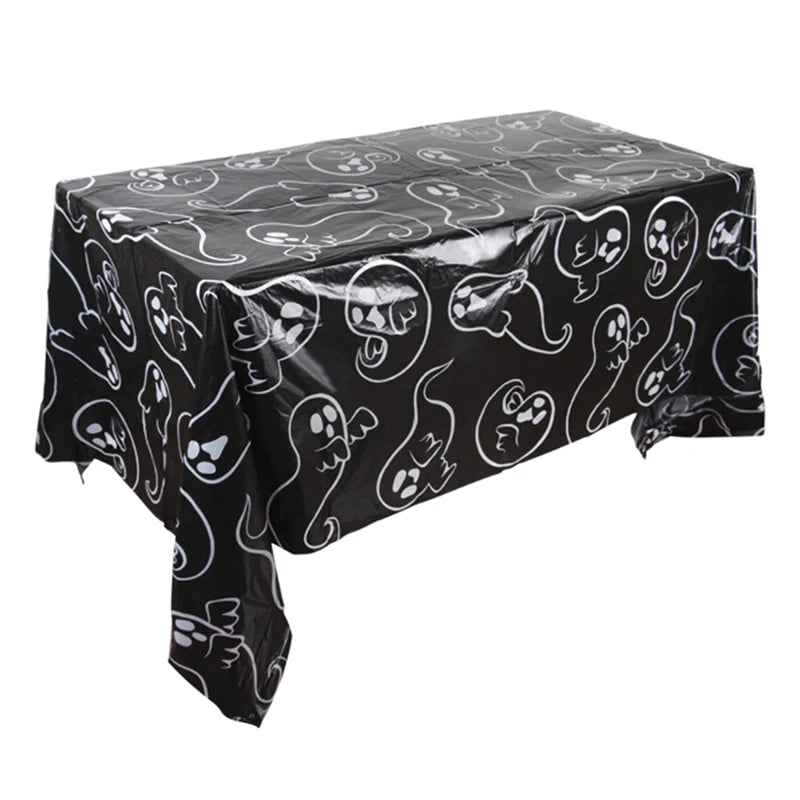 Pumpkin & Spider Web Plastic Halloween Tablecloth - product image 10