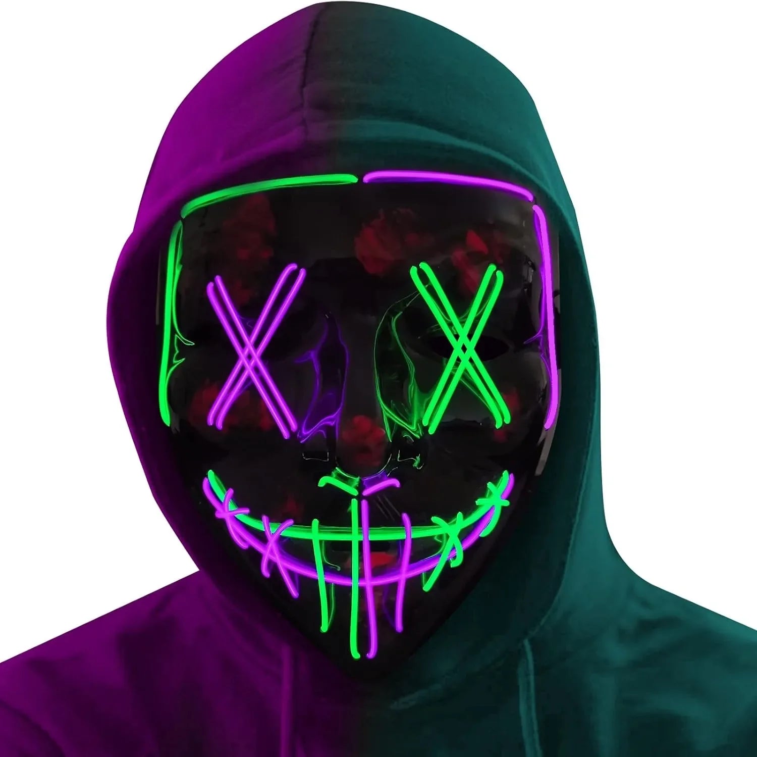 Poptrend Halloween Mask LED Light Up Mask Scary Mask for Costume Halloween Costume Parties - View 19