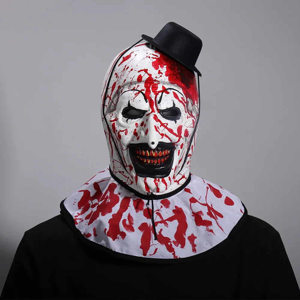 Horror Bloody Terrifier 3 Art the Clown Mask Costume Demon Joker Killer Latex Helmet - View 2