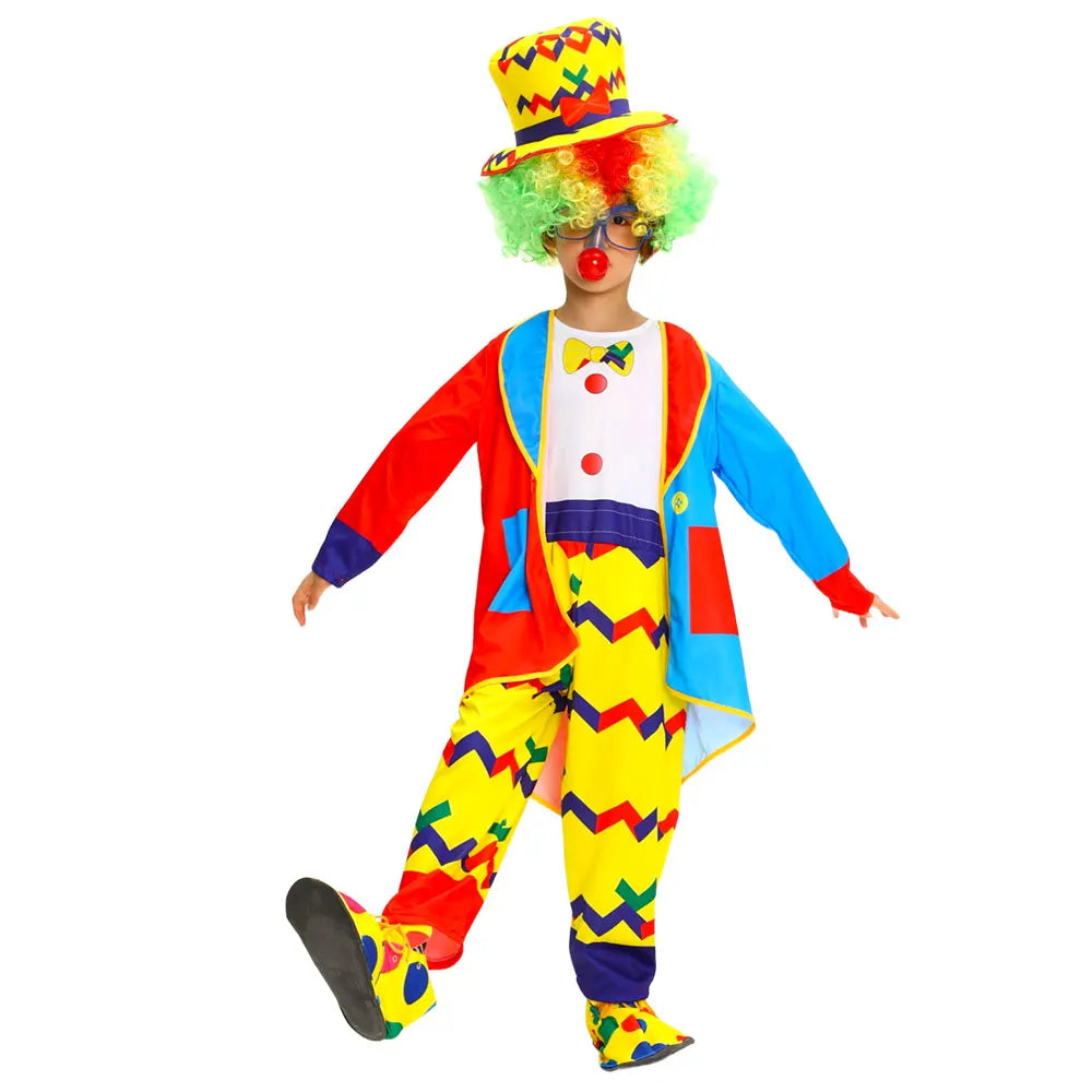 Halloween Kids Performance Clown Suit Kids Costume Clown Outfit No Wig Shoes - ZA-012 / L(120-130cm)