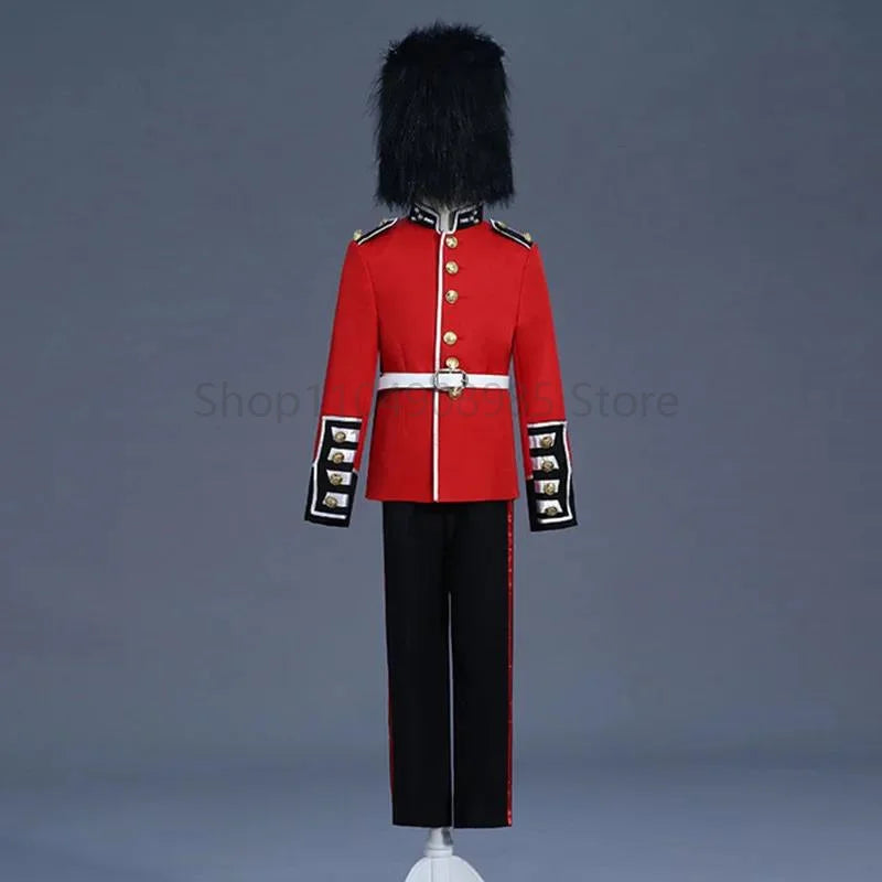 Europe British Royal Guard Costume Adult Men Queen's Guard Costume Dress Up Prince - Red / S