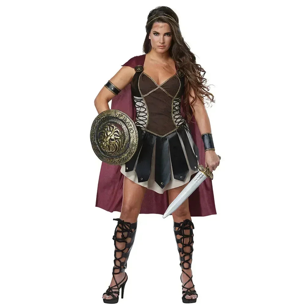 Halloween Medieval Roman Royal Knight Warrior Cloak Spartan Gladiator Costume Knight Julius Caesar Costumes - product image 3