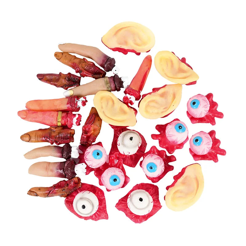 5pcs Halloween Horror Prop Simulation Human Organ Bloody Ear Fingers Eyeballs - product image 1