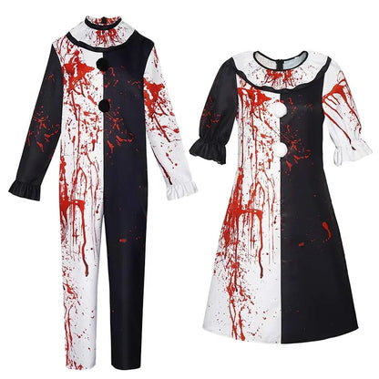 Art the Clown Costume ‌Terrifierr 3 Bloody Outfits Killer Clowns Jumpsuits for Halloween - Male Costume / S
