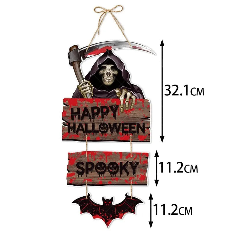 Halloween Party Door Decorations Horror Pumpkin Ghost Bat Hanging - product image 5