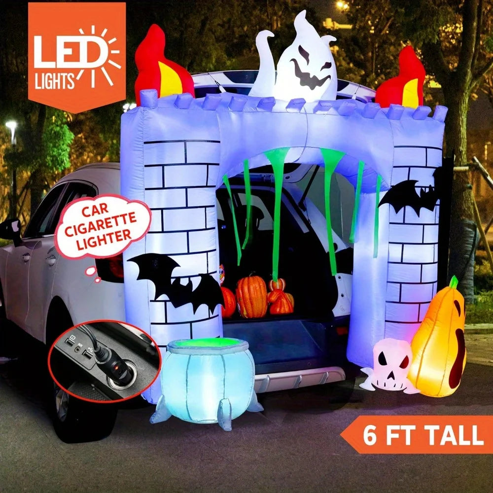 Ghost Pumpkin Halloween Decoration - Inflatable - 6 ft - product image 2