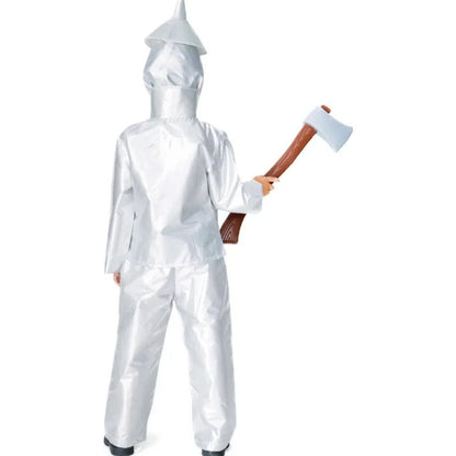 Tin Man Costume Men Kids Funny Metallic Suit Tinman Movie Outfit Robot Cosplay Armor Clown Circus - product image 4