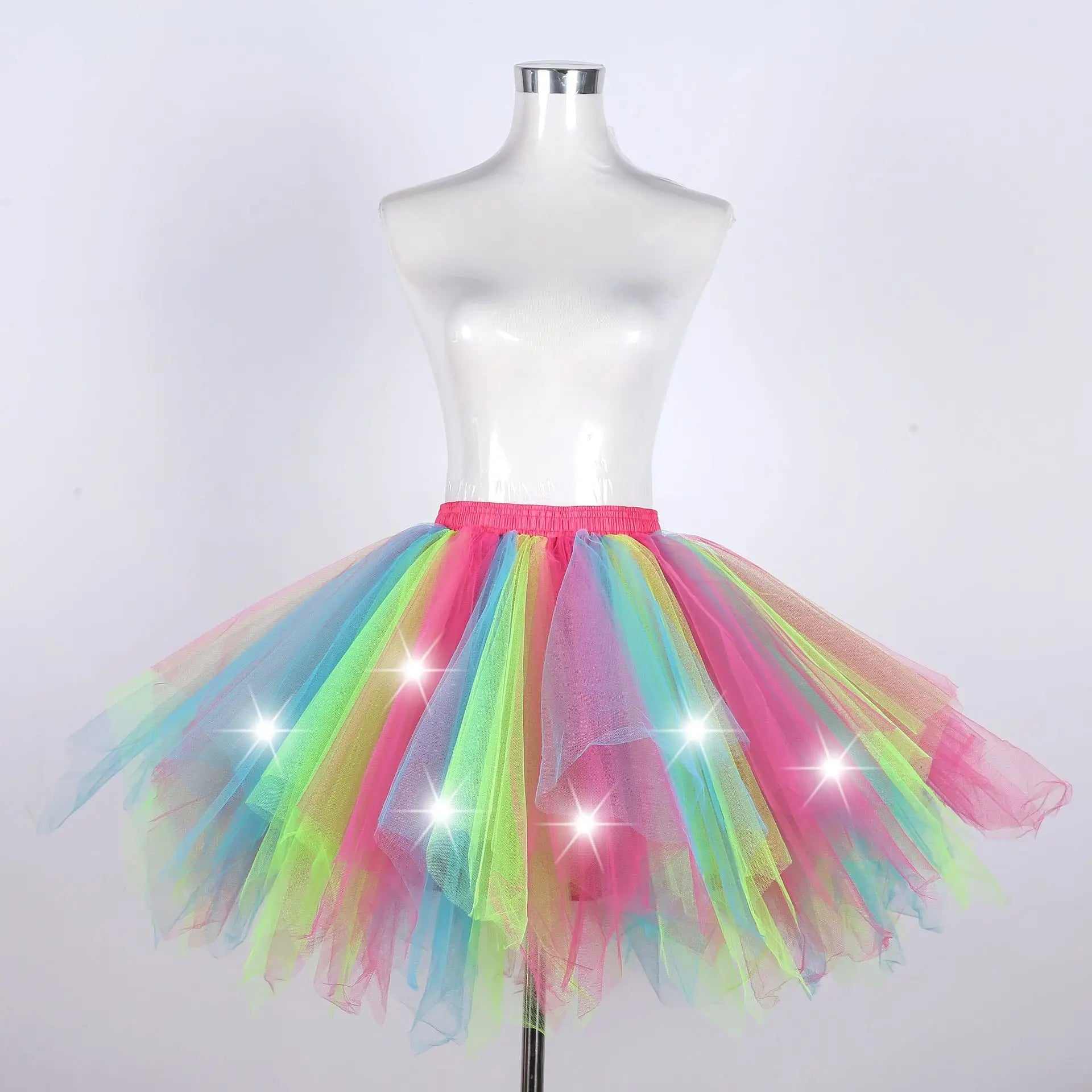 LED Light-Up Tutu Skirt & Fairy Headband Options – Neon Party Costume