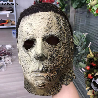Lofytain 2022 Ends Michael Myers Horror Mask Bloody Creepy Demon Killer Latex Prop - alternate view 2