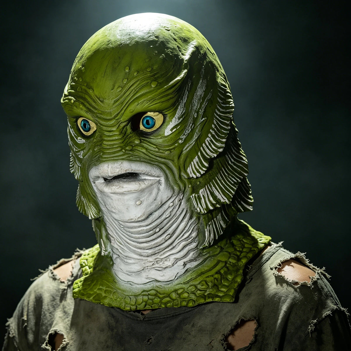 Green Fish Head Monster Full Face Mask Halloween Mask - product image 3