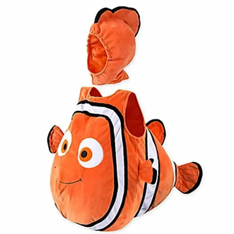 Kids Yellow Fish Costume Cute Clownfish Outfit with Hat Tail for Halloween Performance - View 7
