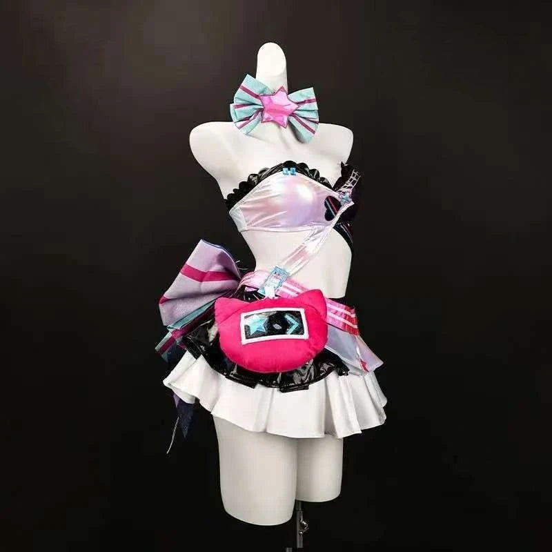 Muse Dash Blue-Haired Virtual Singer Costume Performance Costume Helloween Anime Animation Suit - costume / L